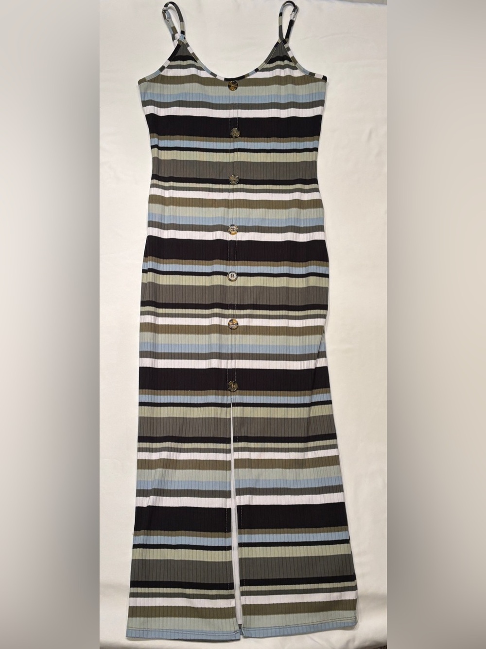 Striped Button-Front Tank dress Sz. Sm.